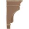 Ekena Millwork 6 1/2"W x 6 1/2"D x 12"H Raised Fluting Wood Vintage Decor Corbel, Weathered Brown CORWD06X06X12RABR - alternate 3